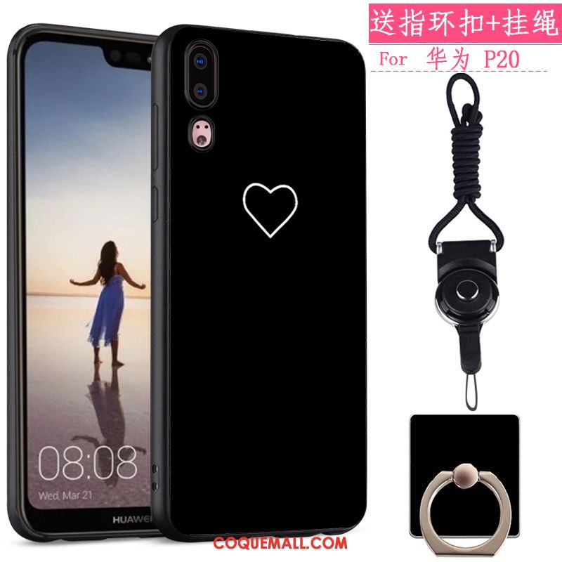 Étui Huawei P20 Dessin Animé Fluide Doux Créatif, Coque Huawei P20 Tout Compris Tendance