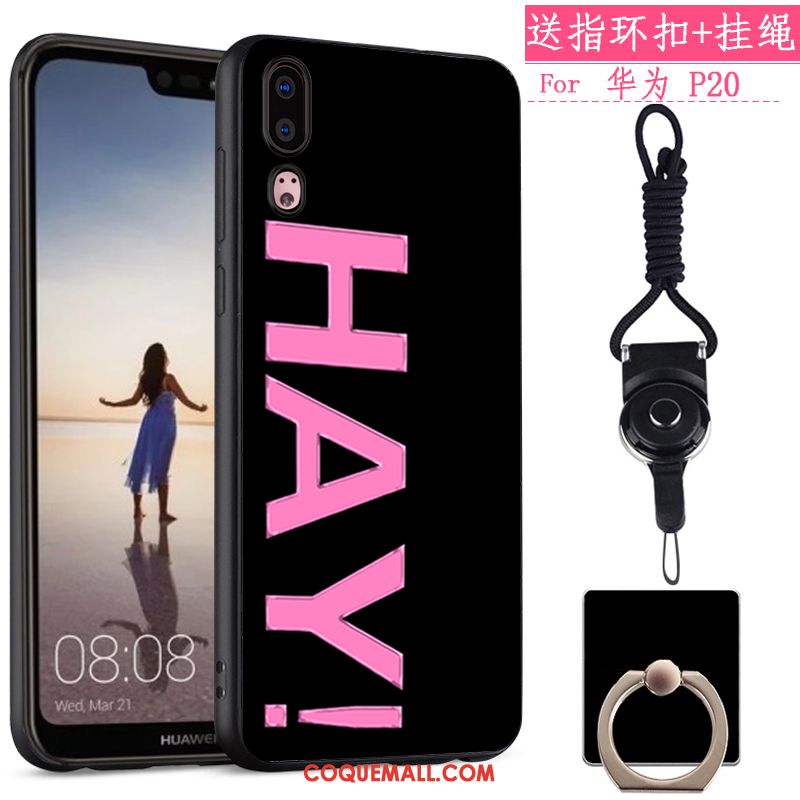 Étui Huawei P20 Dessin Animé Fluide Doux Créatif, Coque Huawei P20 Tout Compris Tendance