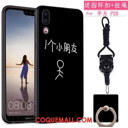 Étui Huawei P20 Dessin Animé Fluide Doux Créatif, Coque Huawei P20 Tout Compris Tendance