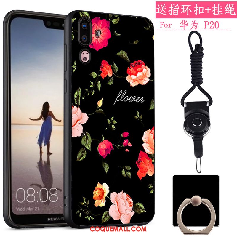 Étui Huawei P20 Dessin Animé Fluide Doux Créatif, Coque Huawei P20 Tout Compris Tendance