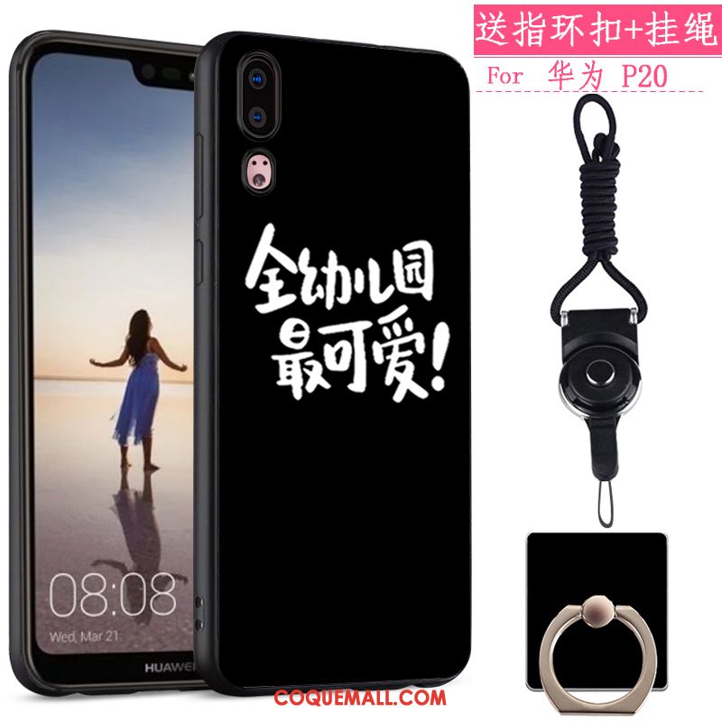 Étui Huawei P20 Dessin Animé Fluide Doux Créatif, Coque Huawei P20 Tout Compris Tendance