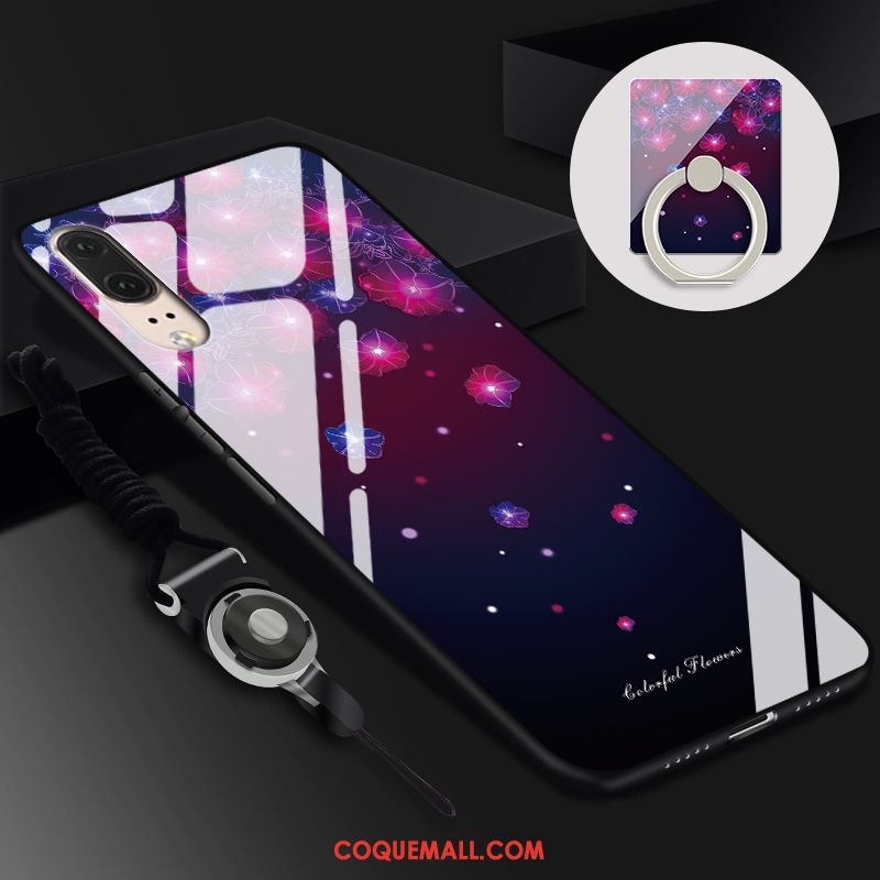 Étui Huawei P20 Fluide Doux Difficile Incassable, Coque Huawei P20 Téléphone Portable Bleu