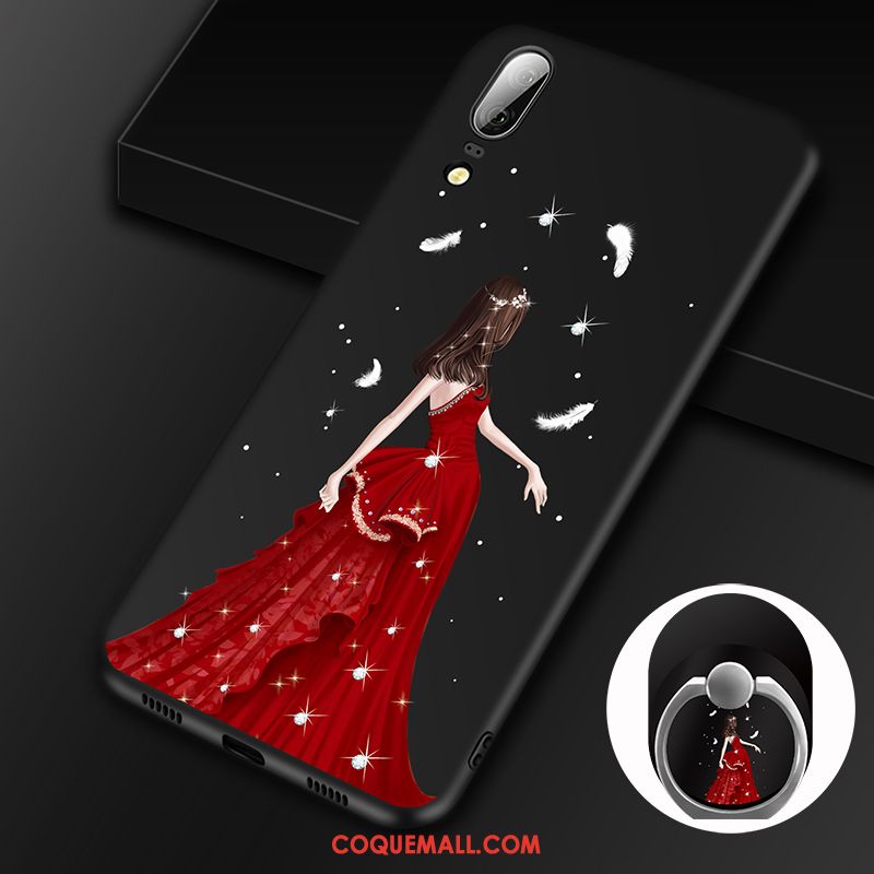 Étui Huawei P20 Fluide Doux Légères Protection, Coque Huawei P20 Anneau Tendance