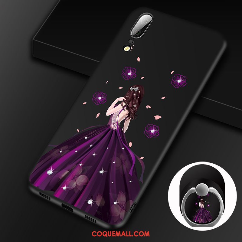 Étui Huawei P20 Fluide Doux Légères Protection, Coque Huawei P20 Anneau Tendance