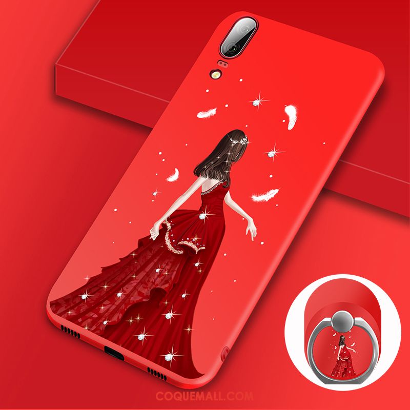 Étui Huawei P20 Fluide Doux Légères Protection, Coque Huawei P20 Anneau Tendance