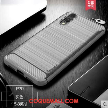 Étui Huawei P20 Fluide Doux Refroidissement Gris, Coque Huawei P20 Téléphone Portable