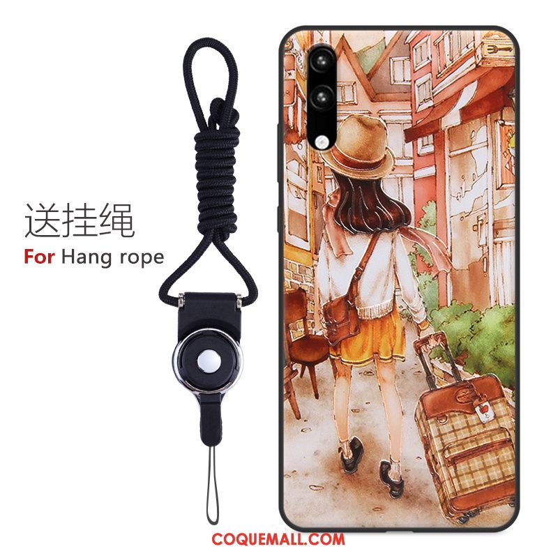 Étui Huawei P20 Gaufrage Dessin Animé Luxe, Coque Huawei P20 Téléphone Portable Fluide Doux