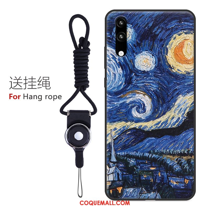 Étui Huawei P20 Gaufrage Dessin Animé Luxe, Coque Huawei P20 Téléphone Portable Fluide Doux