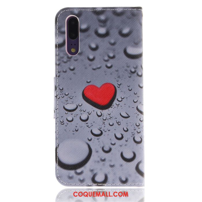 Étui Huawei P20 Gris Tout Compris Personnalité, Coque Huawei P20 Protection Étui En Cuir