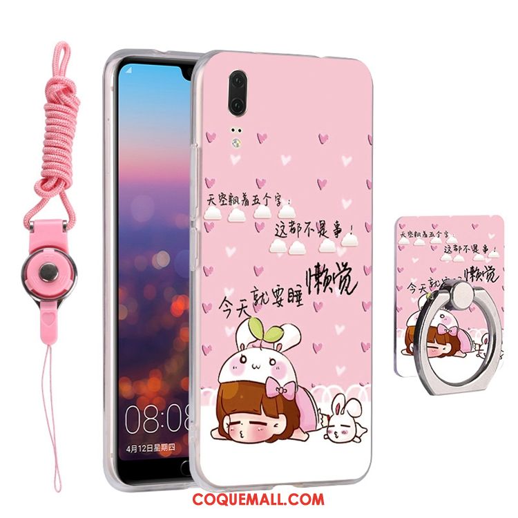 Étui Huawei P20 Gris Téléphone Portable Petit, Coque Huawei P20 Fluide Doux Verre