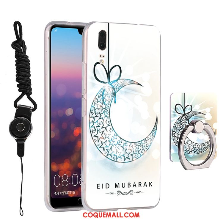 Étui Huawei P20 Gris Téléphone Portable Petit, Coque Huawei P20 Fluide Doux Verre