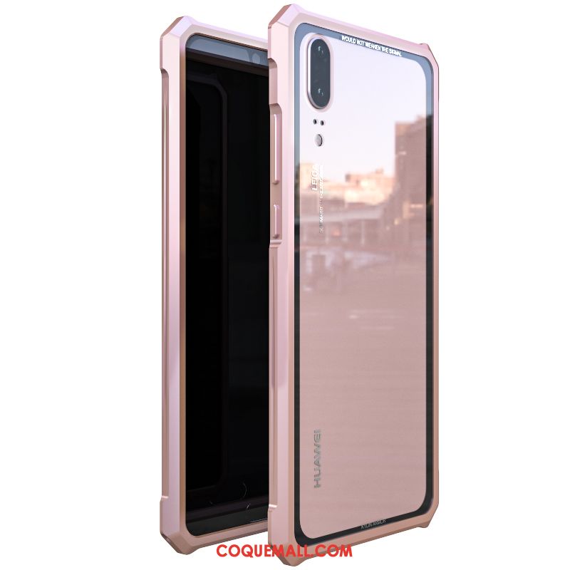 Étui Huawei P20 Incassable Marque De Tendance Transparent, Coque Huawei P20 Verre Tout Compris