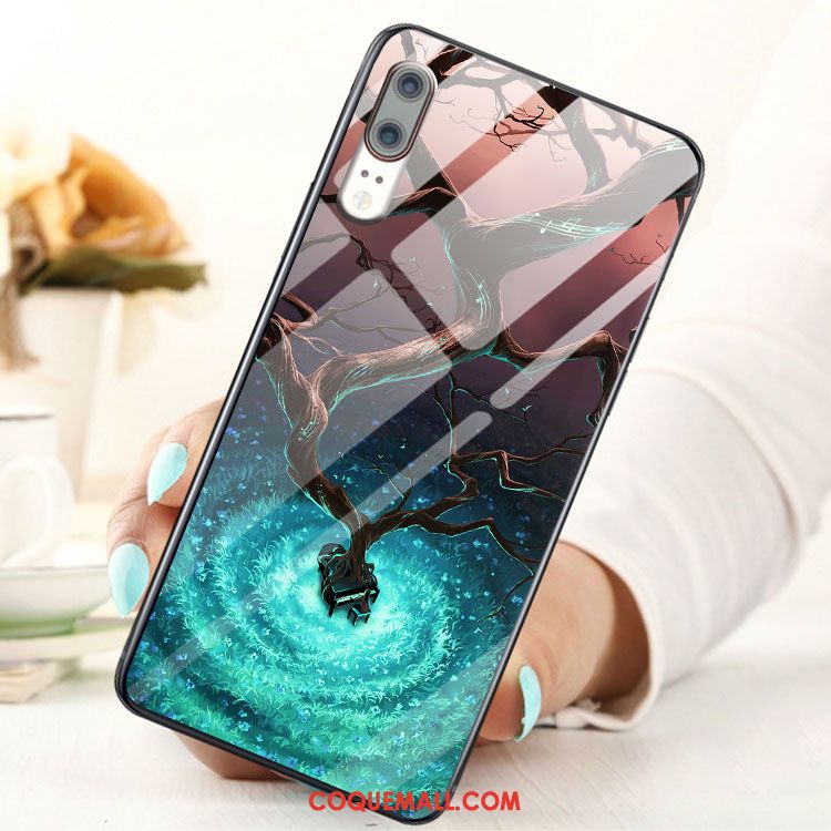 Étui Huawei P20 Incassable Mode Noir, Coque Huawei P20 Tout Compris Ornements Suspendus