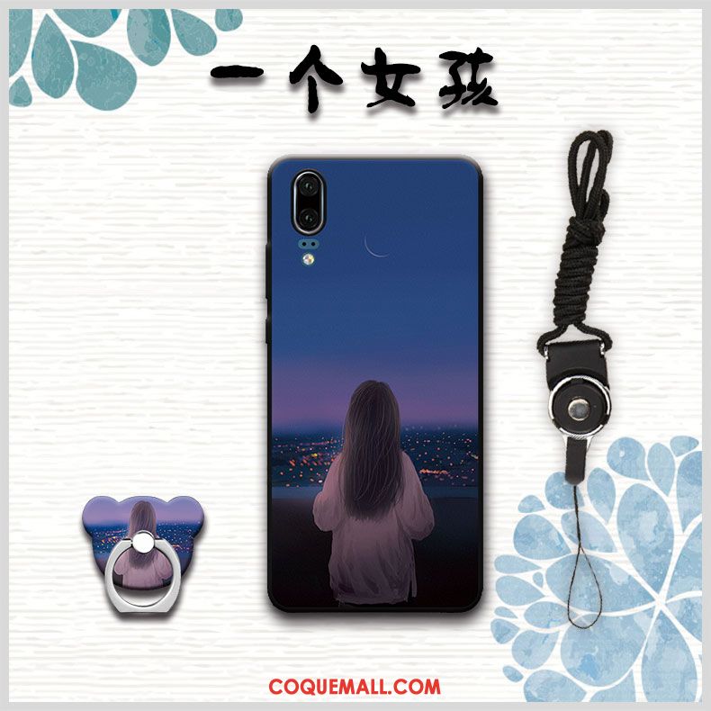 Étui Huawei P20 Incassable Téléphone Portable Fluide Doux, Coque Huawei P20 Noir