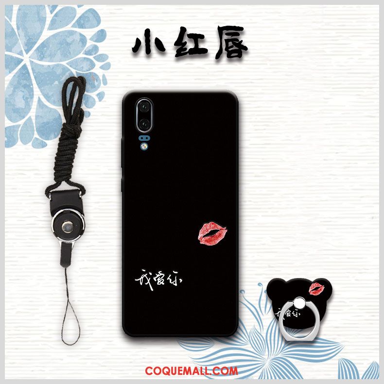 Étui Huawei P20 Incassable Téléphone Portable Fluide Doux, Coque Huawei P20 Noir