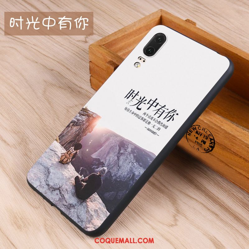 Étui Huawei P20 Incassable Téléphone Portable Tout Compris, Coque Huawei P20 Tendance Fluide Doux