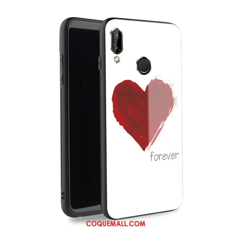 Étui Huawei P20 Lite Blanc Téléphone Portable Dessin Animé, Coque Huawei P20 Lite Difficile Incassable