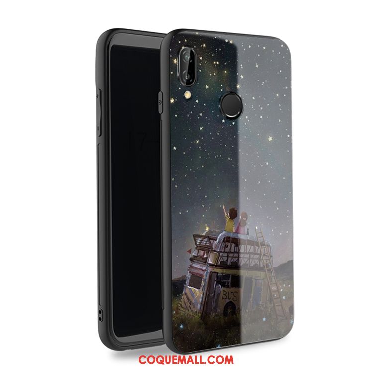 Étui Huawei P20 Lite Blanc Téléphone Portable Dessin Animé, Coque Huawei P20 Lite Difficile Incassable