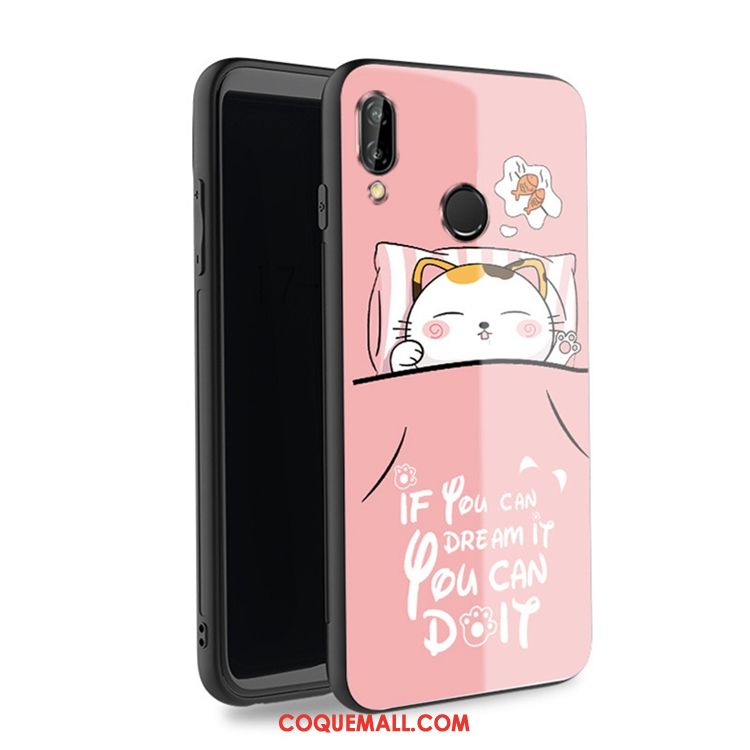 Étui Huawei P20 Lite Blanc Téléphone Portable Dessin Animé, Coque Huawei P20 Lite Difficile Incassable