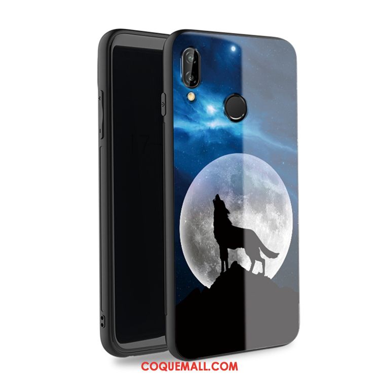 Étui Huawei P20 Lite Blanc Téléphone Portable Dessin Animé, Coque Huawei P20 Lite Difficile Incassable