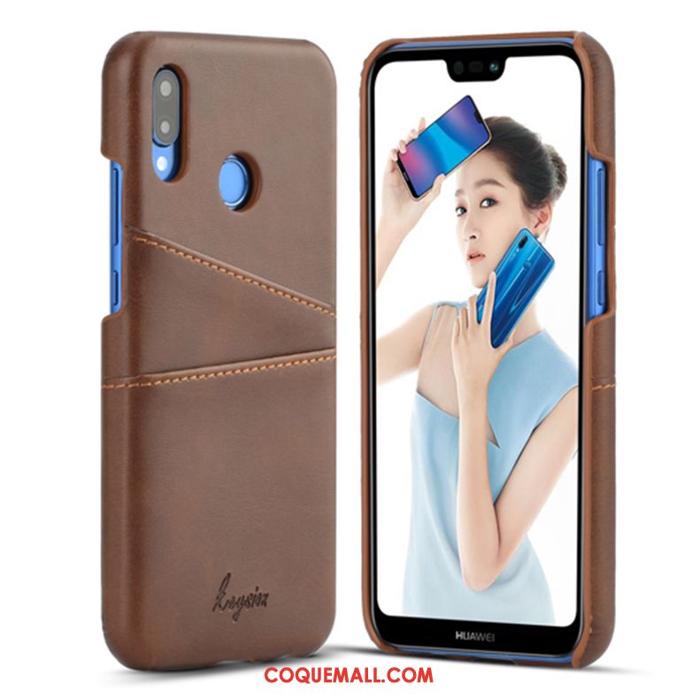 Étui Huawei P20 Lite Créatif Business Portefeuille, Coque Huawei P20 Lite Incassable Cuir