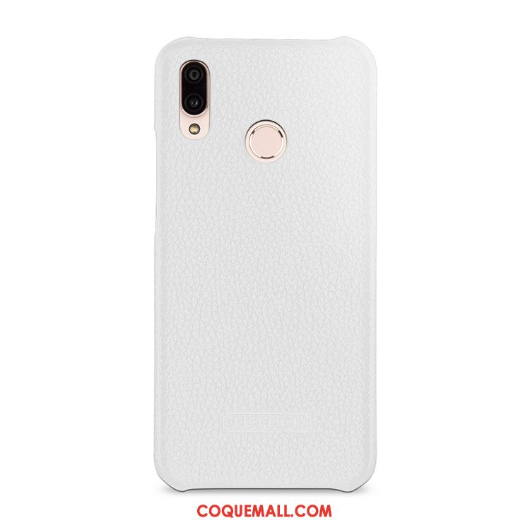 Étui Huawei P20 Lite Cuir Véritable Orange Incassable, Coque Huawei P20 Lite Litchi Cuir