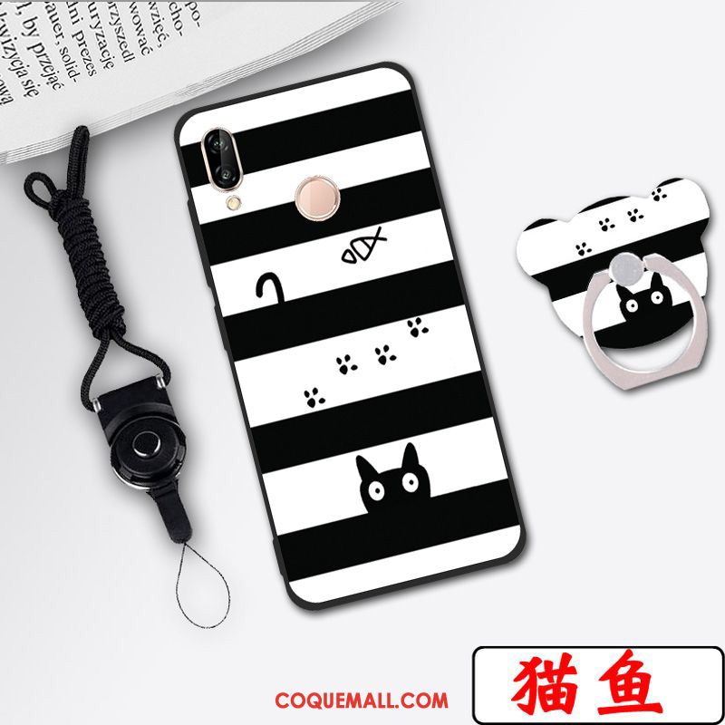 Étui Huawei P20 Lite Dessin Animé Blanc Téléphone Portable, Coque Huawei P20 Lite Incassable Jeunesse