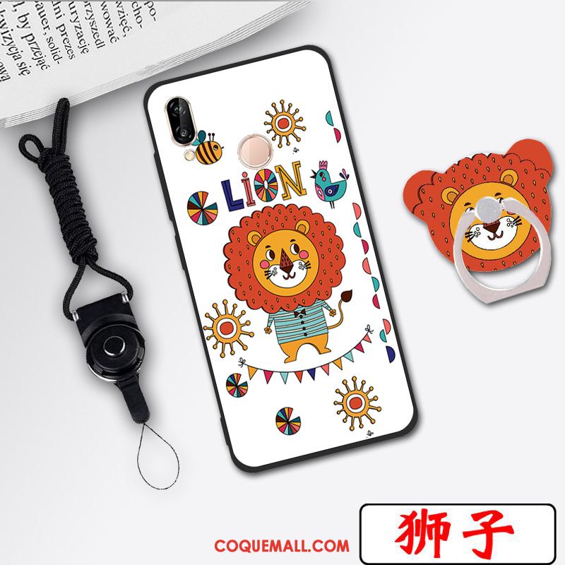 Étui Huawei P20 Lite Dessin Animé Blanc Téléphone Portable, Coque Huawei P20 Lite Incassable Jeunesse