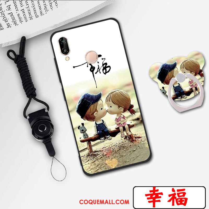 Étui Huawei P20 Lite Dessin Animé Blanc Téléphone Portable, Coque Huawei P20 Lite Incassable Jeunesse