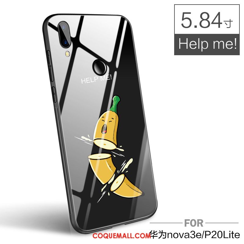 Étui Huawei P20 Lite Incassable Créatif Silicone, Coque Huawei P20 Lite Tendance Jaune