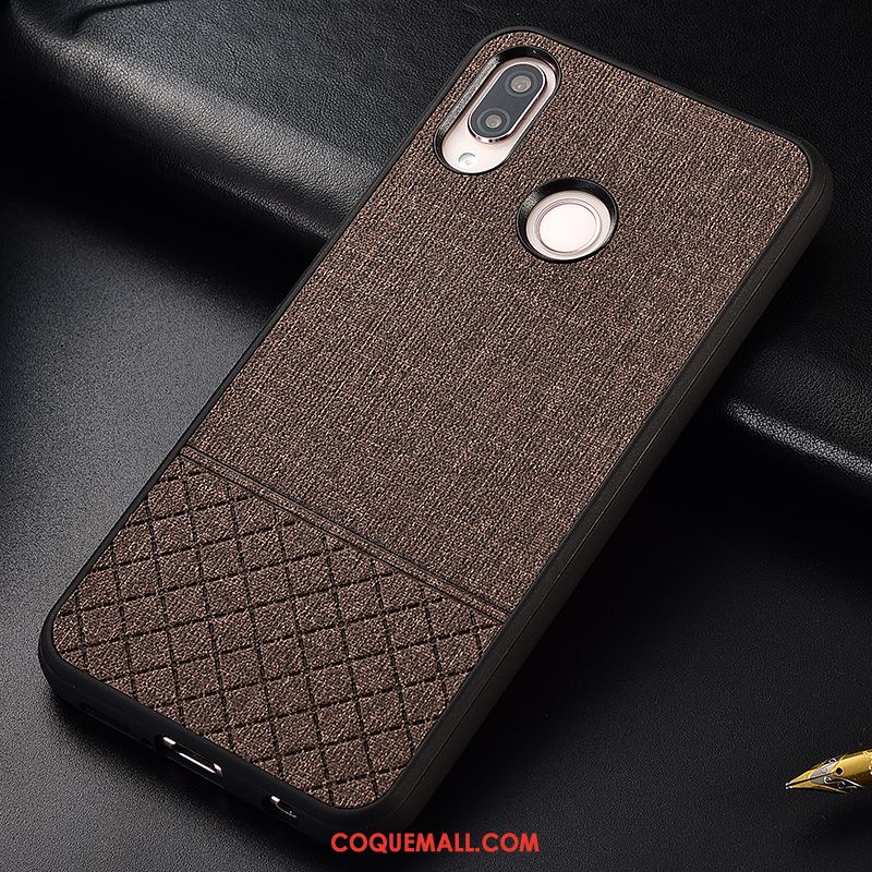 Étui Huawei P20 Lite Incassable Étui En Cuir Téléphone Portable, Coque Huawei P20 Lite Plaid Silicone