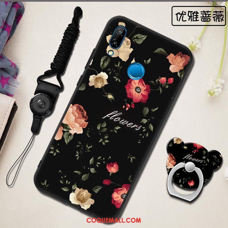 Étui Huawei P20 Lite Noir Charmant Incassable, Coque Huawei P20 Lite Téléphone Portable