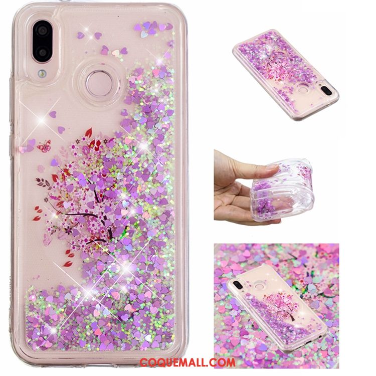 Étui Huawei P20 Lite Nouveau Téléphone Portable Violet, Coque Huawei P20 Lite Incassable Strass