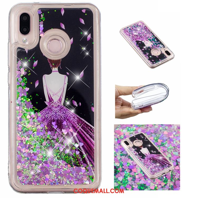 Étui Huawei P20 Lite Nouveau Téléphone Portable Violet, Coque Huawei P20 Lite Incassable Strass