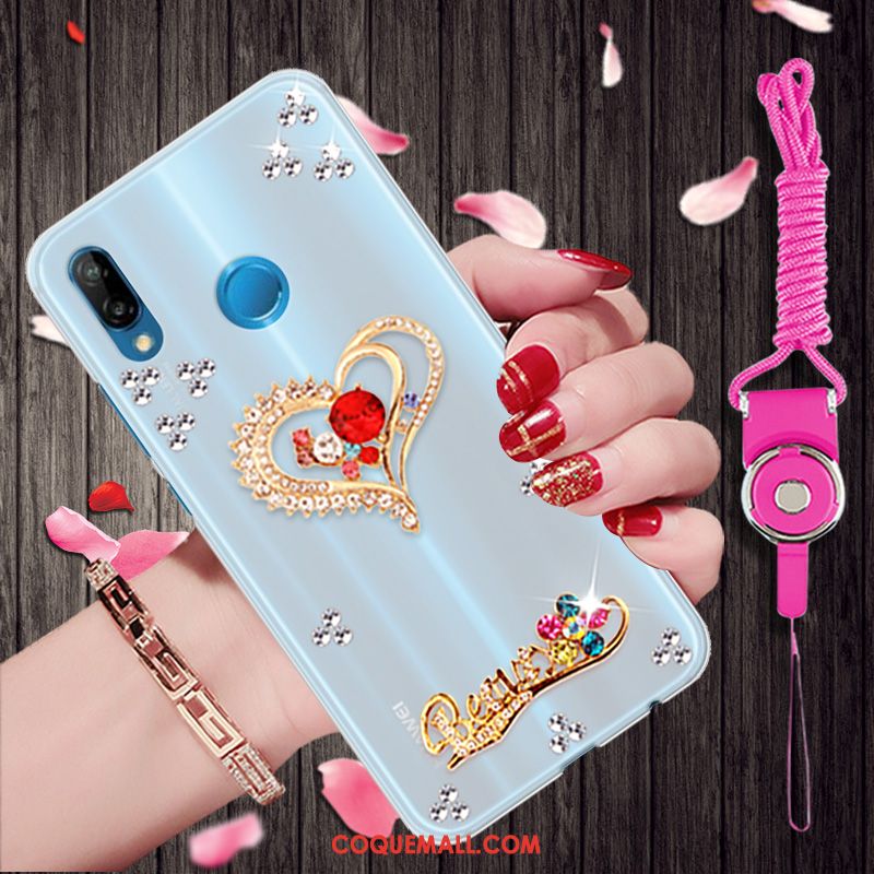 Étui Huawei P20 Lite Personnalité Créatif Silicone, Coque Huawei P20 Lite Téléphone Portable Strass