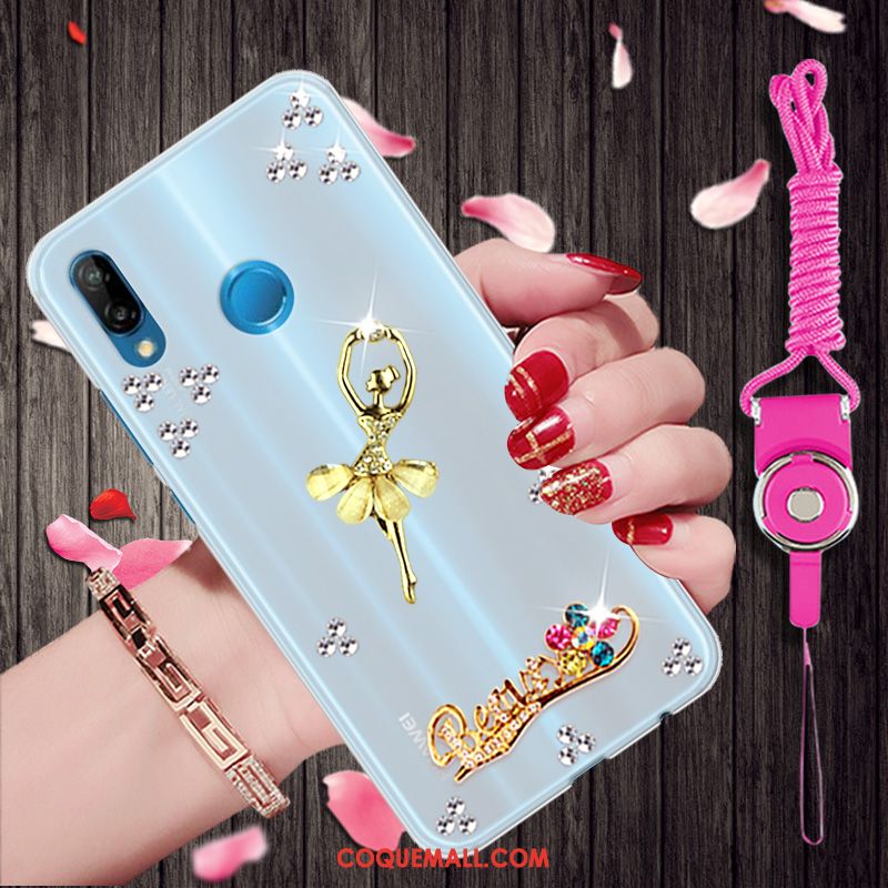 Étui Huawei P20 Lite Personnalité Créatif Silicone, Coque Huawei P20 Lite Téléphone Portable Strass