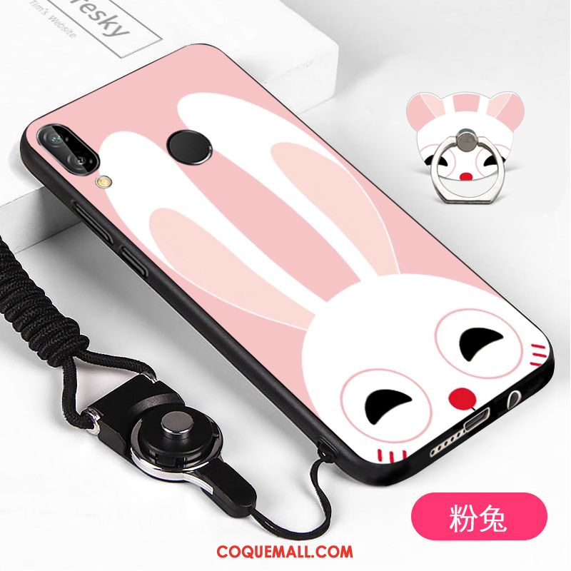 Étui Huawei P20 Lite Protection Blanc Téléphone Portable, Coque Huawei P20 Lite Dessin Animé Incassable