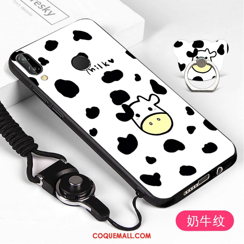 Étui Huawei P20 Lite Protection Blanc Téléphone Portable, Coque Huawei P20 Lite Dessin Animé Incassable