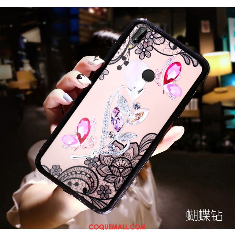 Étui Huawei P20 Lite Protection Dentelle Nouveau, Coque Huawei P20 Lite Difficile Fleur