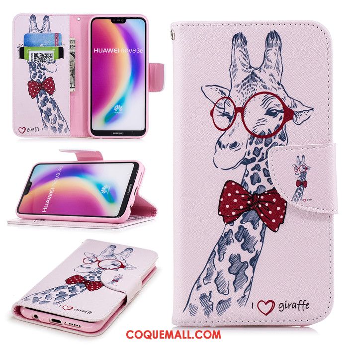 Étui Huawei P20 Lite Protection Multicolore Étui En Cuir, Coque Huawei P20 Lite Clamshell Téléphone Portable