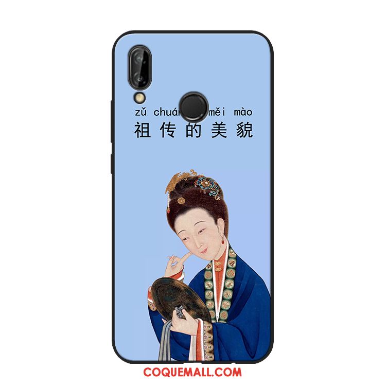 Étui Huawei P20 Lite Protection Palais Téléphone Portable, Coque Huawei P20 Lite Drôle Bleu