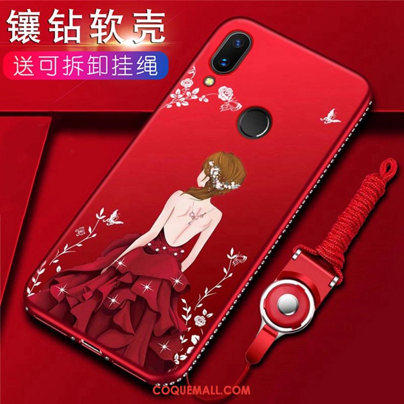 Étui Huawei P20 Lite Rouge Légère Fluide Doux, Coque Huawei P20 Lite Incassable Téléphone Portable