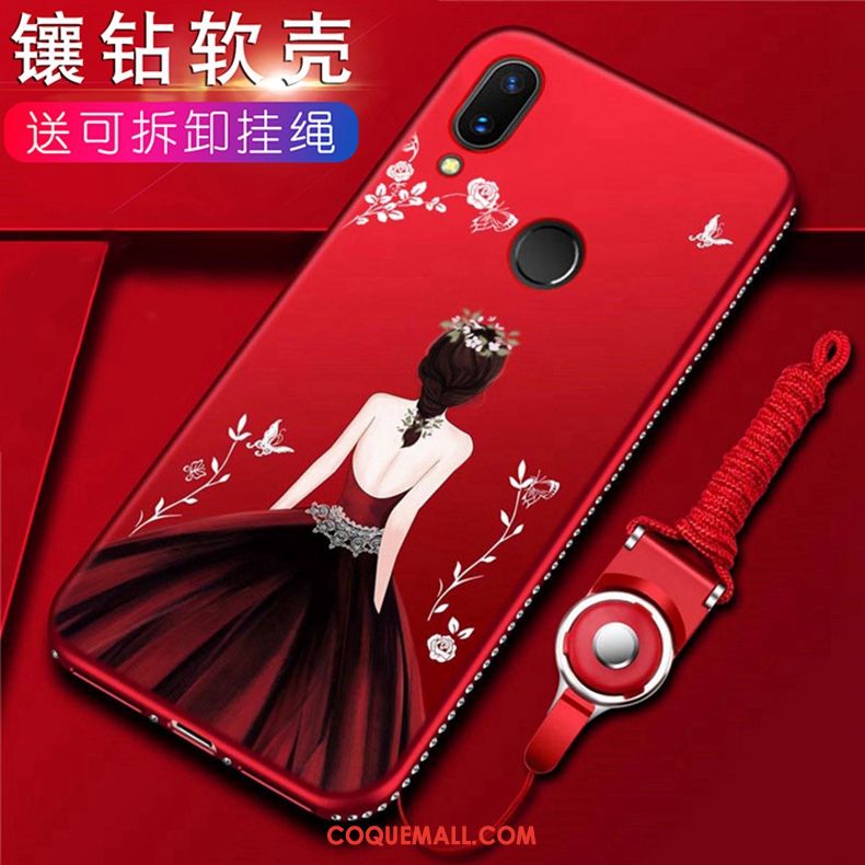 Étui Huawei P20 Lite Rouge Légère Fluide Doux, Coque Huawei P20 Lite Incassable Téléphone Portable