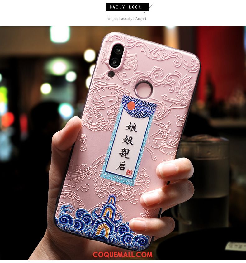 Étui Huawei P20 Lite Rouge Vintage Vent, Coque Huawei P20 Lite Protection Palais