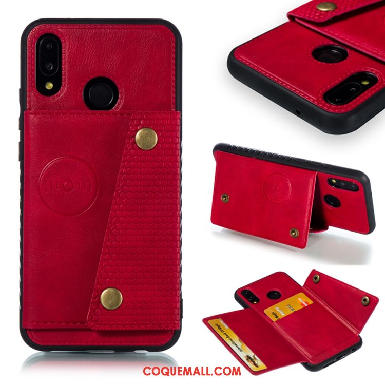 Étui Huawei P20 Lite Silicone Incassable À Bord, Coque Huawei P20 Lite Protection Net Rouge Braun