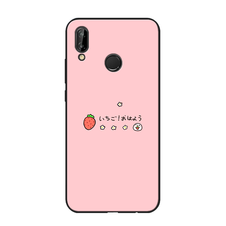 Étui Huawei P20 Lite Silicone Téléphone Portable Rose, Coque Huawei P20 Lite Incassable Protection