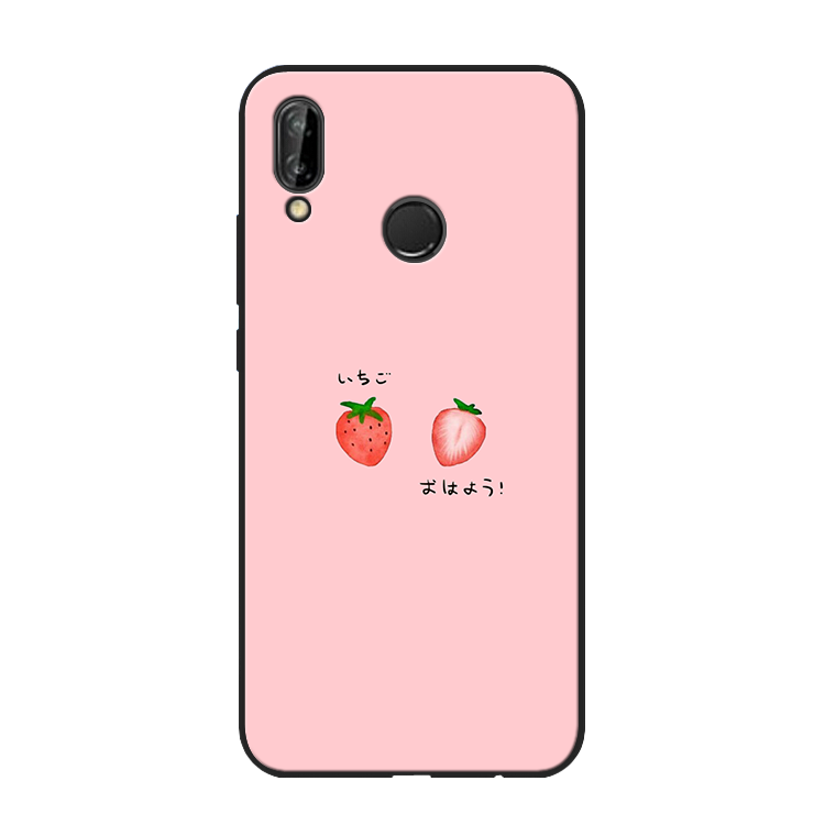 Étui Huawei P20 Lite Silicone Téléphone Portable Rose, Coque Huawei P20 Lite Incassable Protection