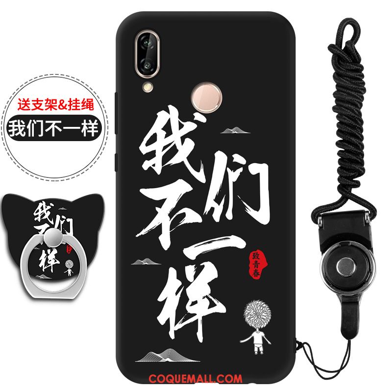 Étui Huawei P20 Lite Tendance Ornements Suspendus Jeunesse, Coque Huawei P20 Lite Incassable Noir