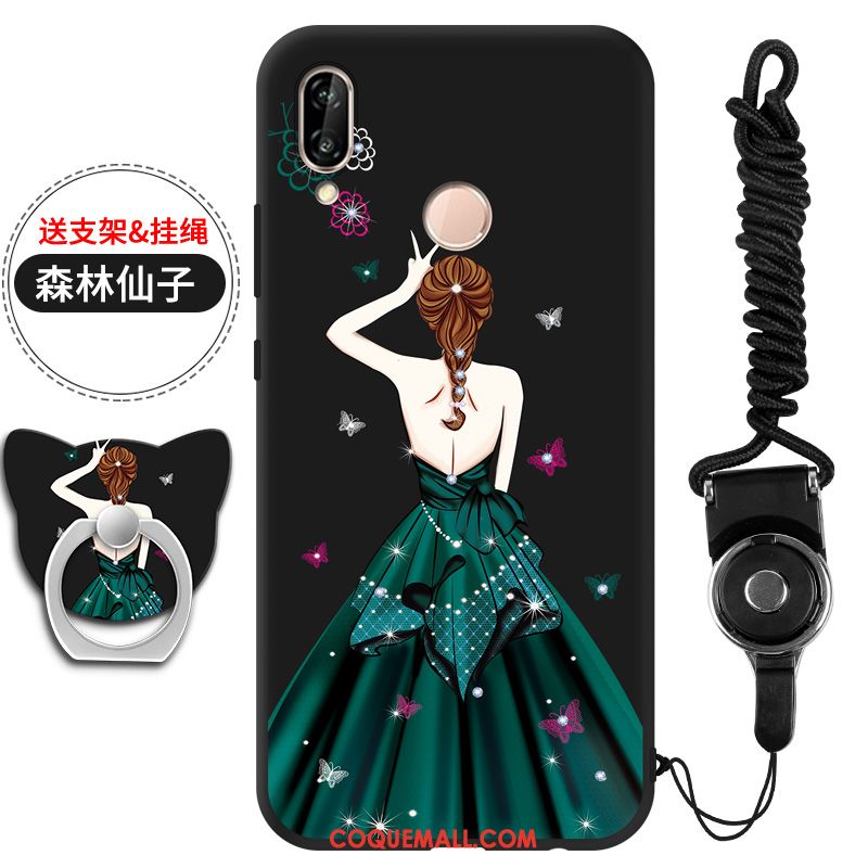 Étui Huawei P20 Lite Tendance Ornements Suspendus Jeunesse, Coque Huawei P20 Lite Incassable Noir