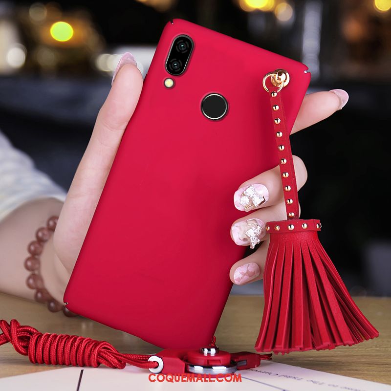 Étui Huawei P20 Lite Tout Compris Délavé En Daim Charmant, Coque Huawei P20 Lite Rouge Jeunesse